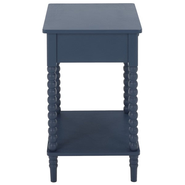 Orbis Accent Table with 1 Drawer in Blue
