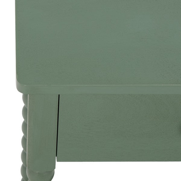 Orbis Accent Table with 1 Drawer in Sage Green