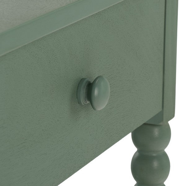 Orbis Accent Table with 1 Drawer in Sage Green