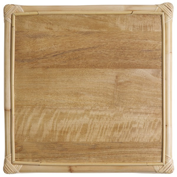 Arvid Square Rattan Accent Table in Natural