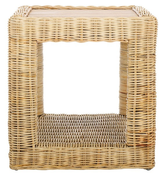 Castriel Rattan Accent Table in Natural