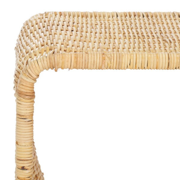 Zendy Rattan Accent Table in Light Natural