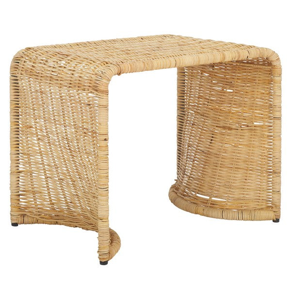 Zendy Rattan Accent Table in Light Natural
