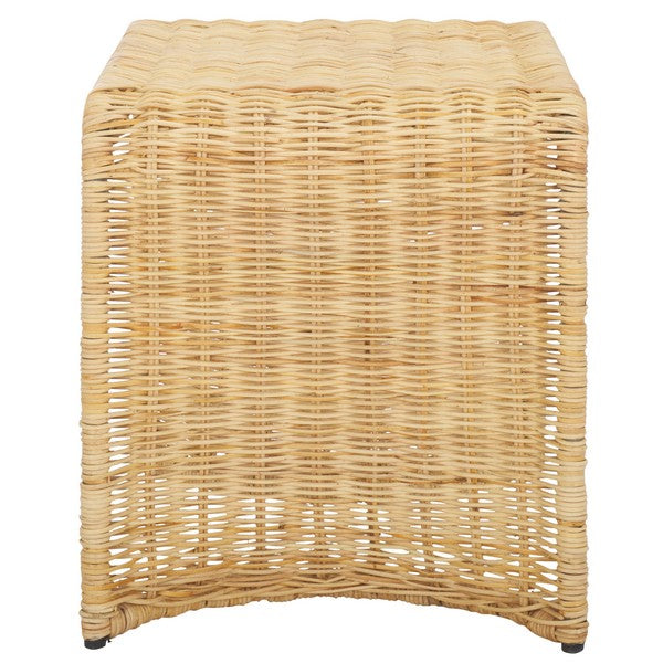 Zendy Rattan Accent Table in Light Natural
