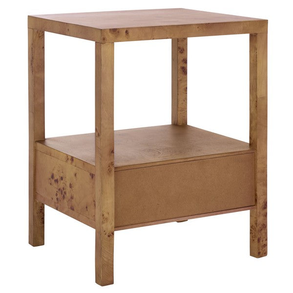 Willshine Wood Accent Table in Natural with Drawer