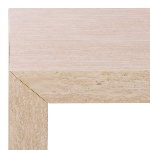 Woodrow Accent Table in Faux Travertine