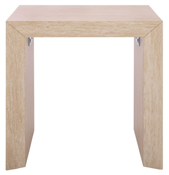 Woodrow Accent Table in Faux Travertine