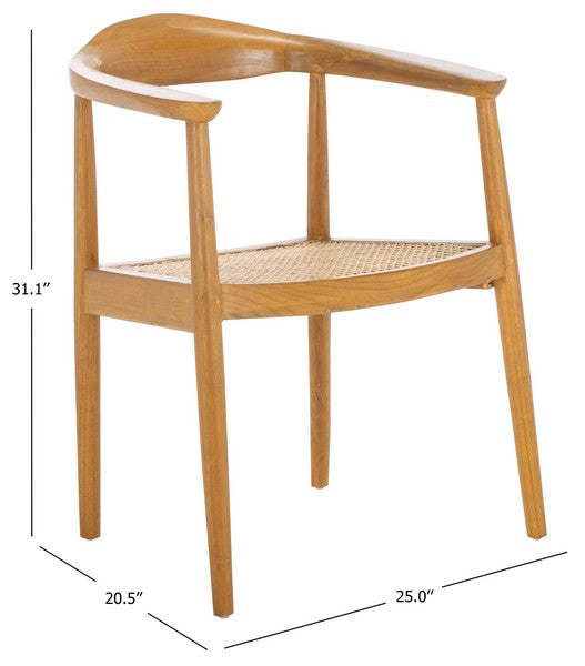Savina Sungkai Wood Accent Chair in Natural