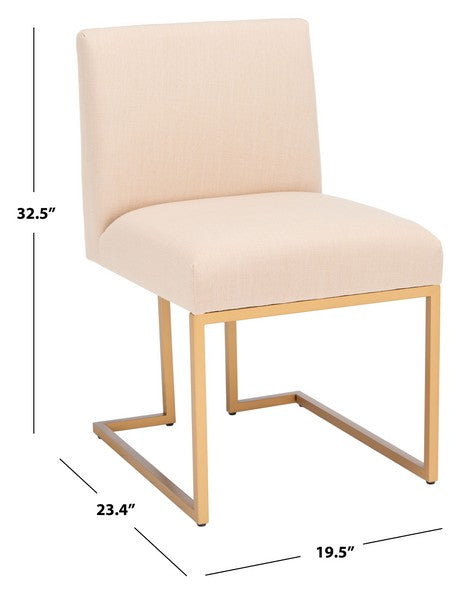 Ayanna Beige-Gold Side Chair -Set of 2 - The Mayfair Hall
