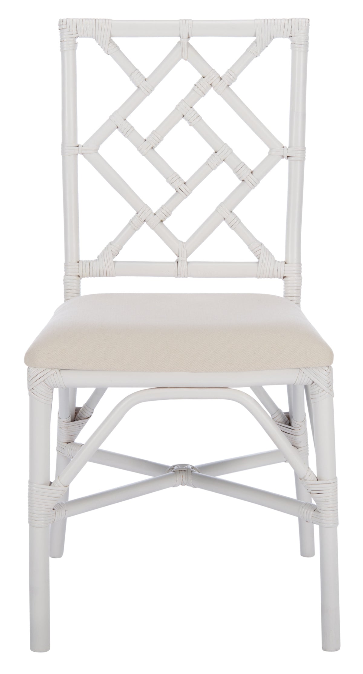 Bhumi Dining Chair in White with Cushion