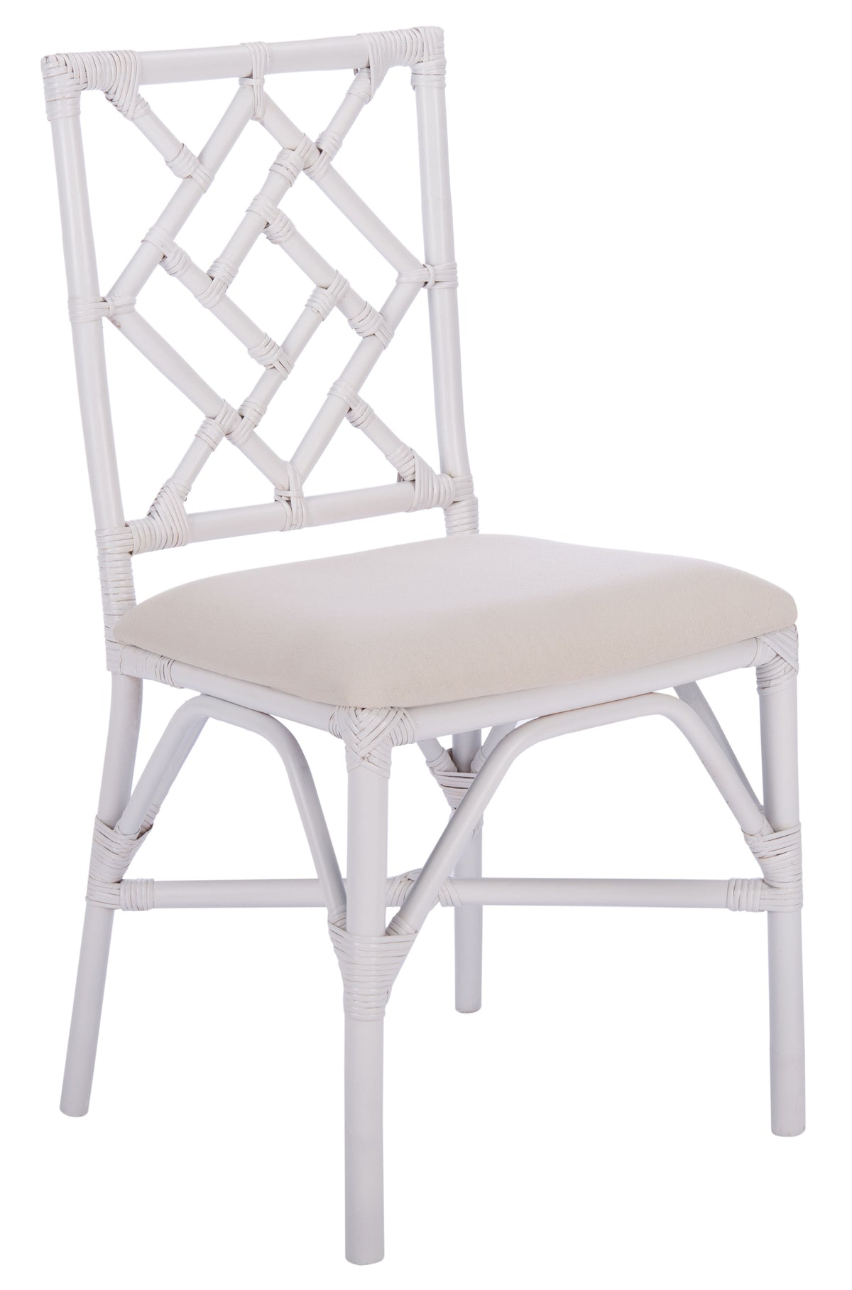 Bhumi Dining Chair in White with Cushion