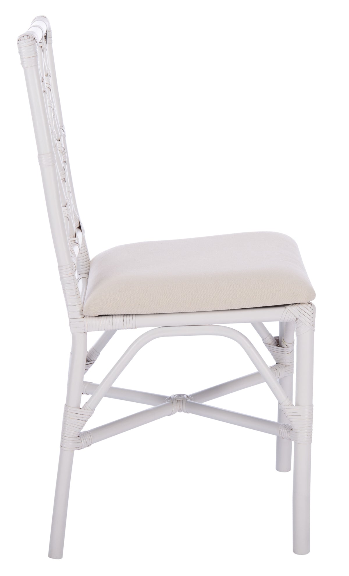 Bhumi Dining Chair in White with Cushion