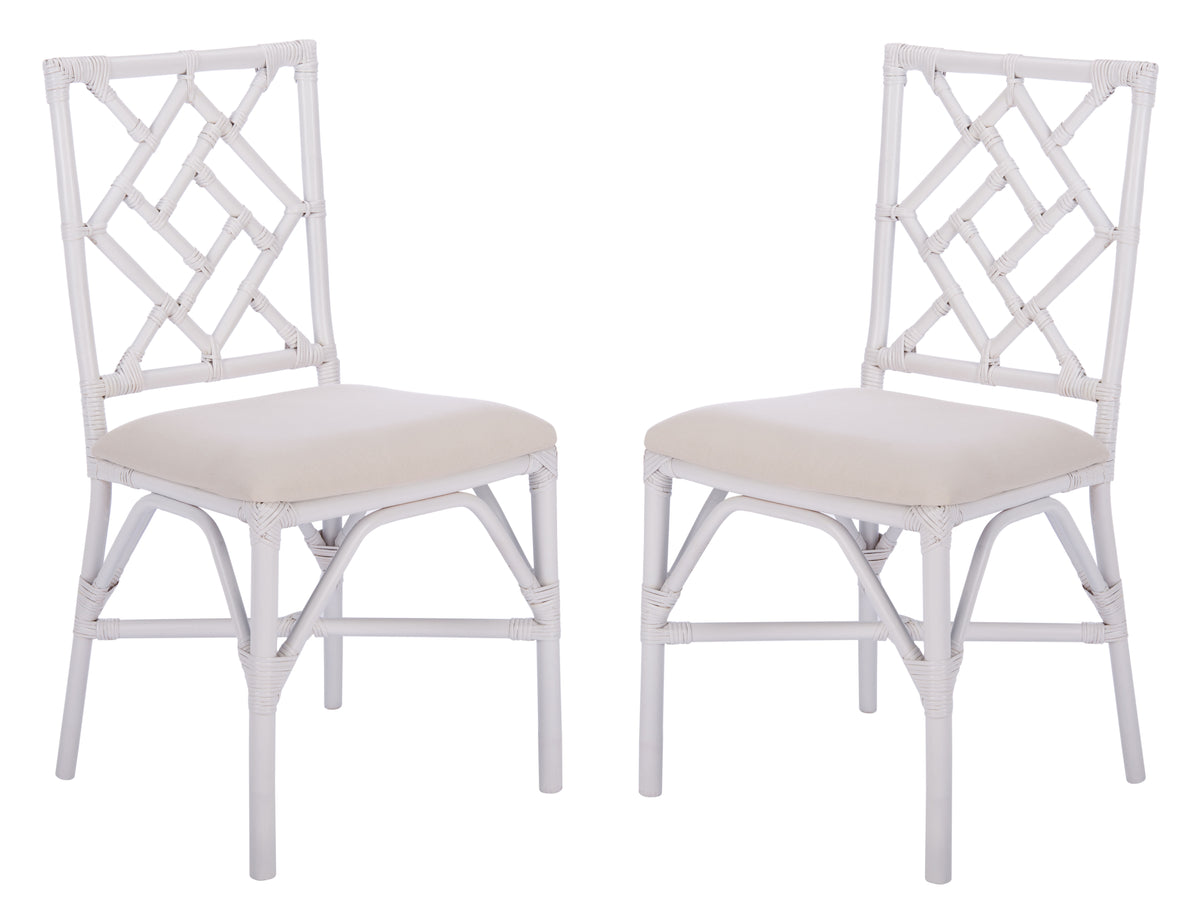 Bhumi Dining Chair in White with Cushion