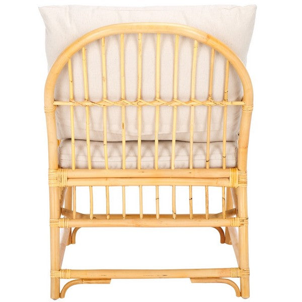 Reiley White/Natural Accent Chair W/ Cushion - The Mayfair Hall
