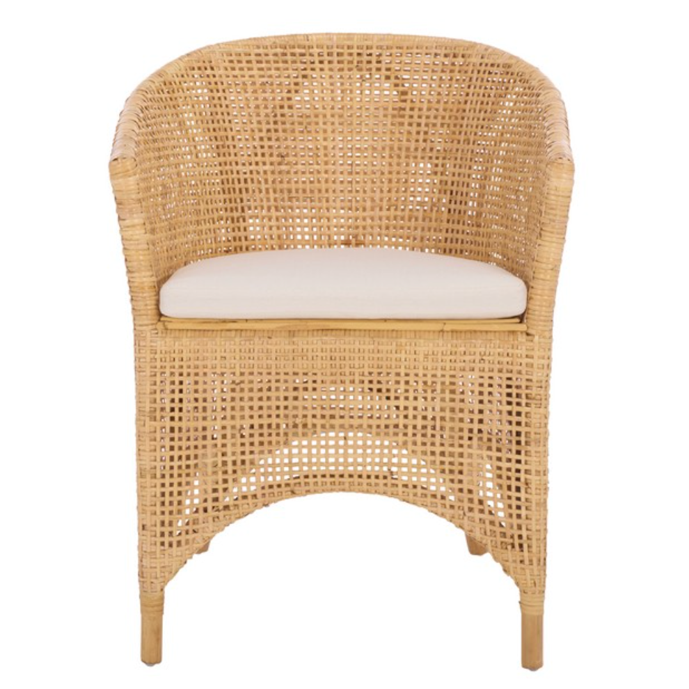 Taina Accent Chair in Natural and White