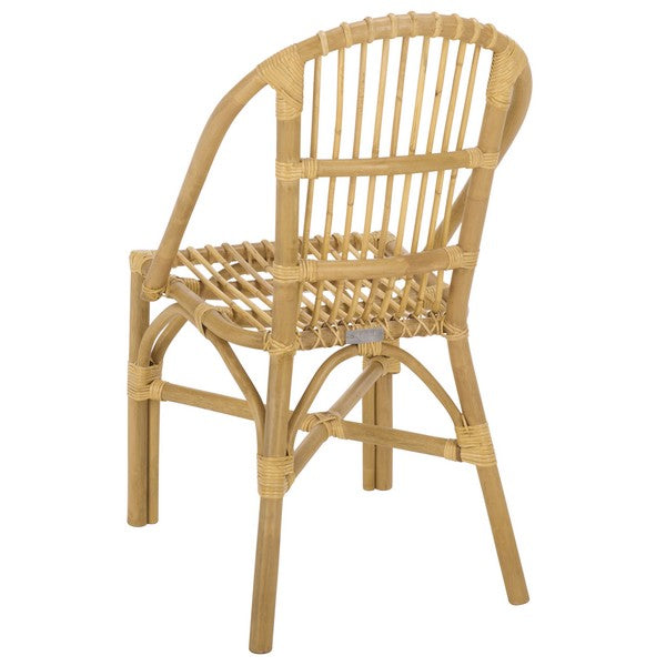 Oksana Woven Rattan Accent Chair in Natural