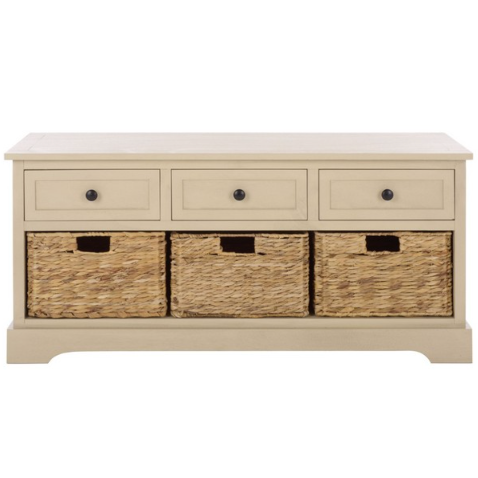 Damien 3 Drawer Storage Bench in Sand