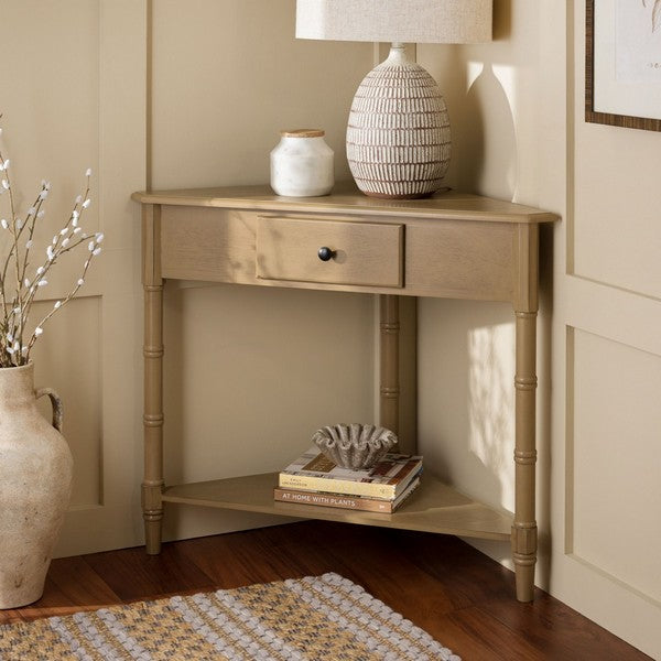 Gomez Corner Table in Desert Brown