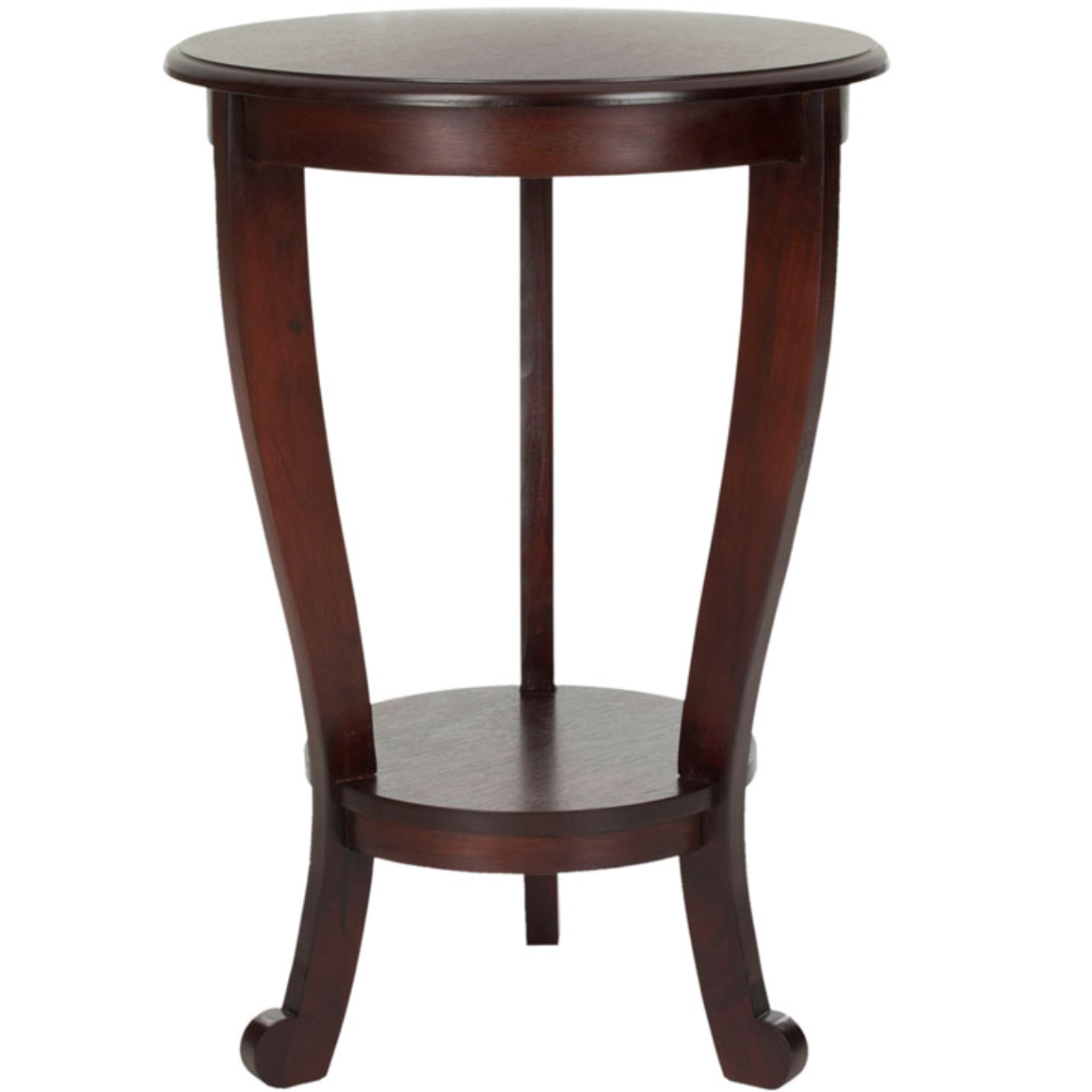 Mary Pedestal Side Table in Dark Cherry