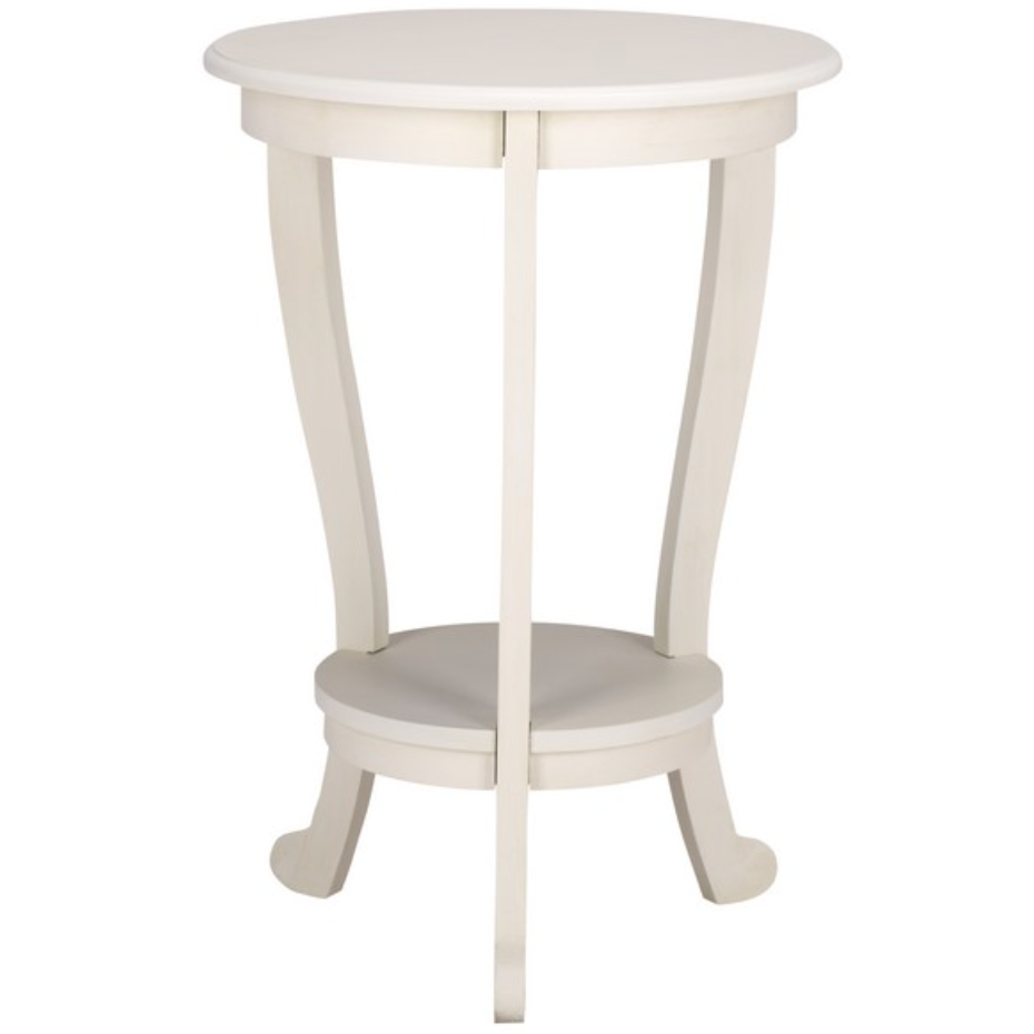 Mary Pedestal Table in Ivory