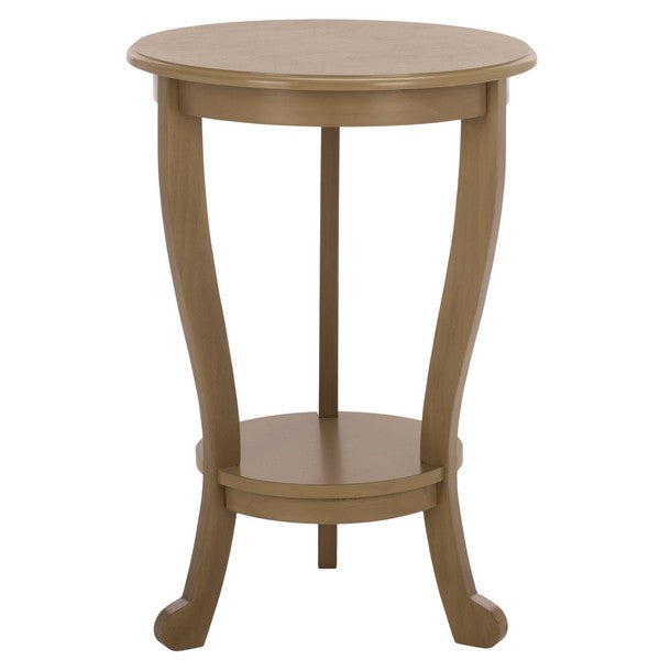 Mary Pedestal Table in Desert Brown