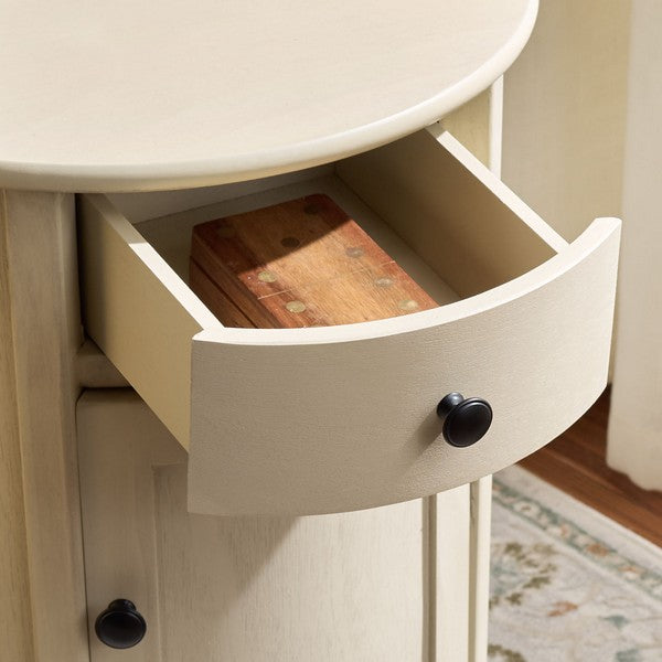 Tabitha Swivel Accent Table in Sand