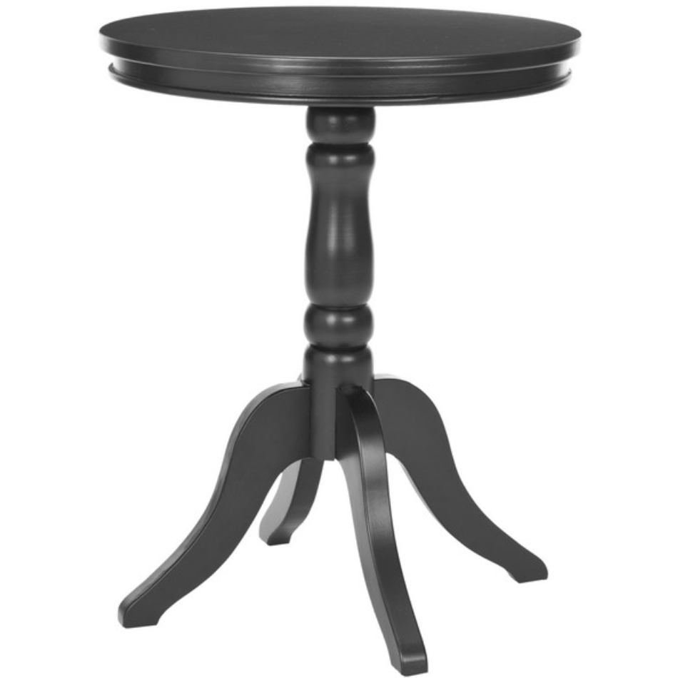Vivienne Round Top Side Table in Black