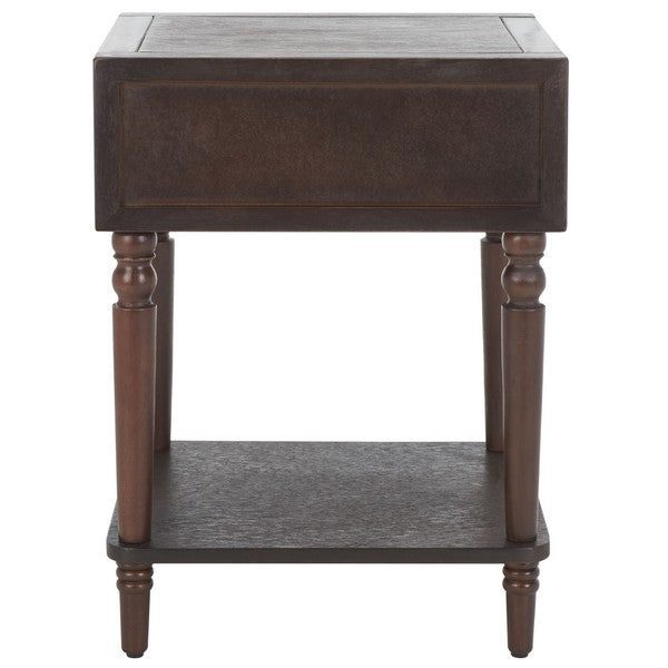Siobhan Accent Table in Walnut with Storage Drawer