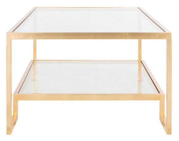 Vivian Rectangle Gold Leaf Coffee Table - The Mayfair Hall