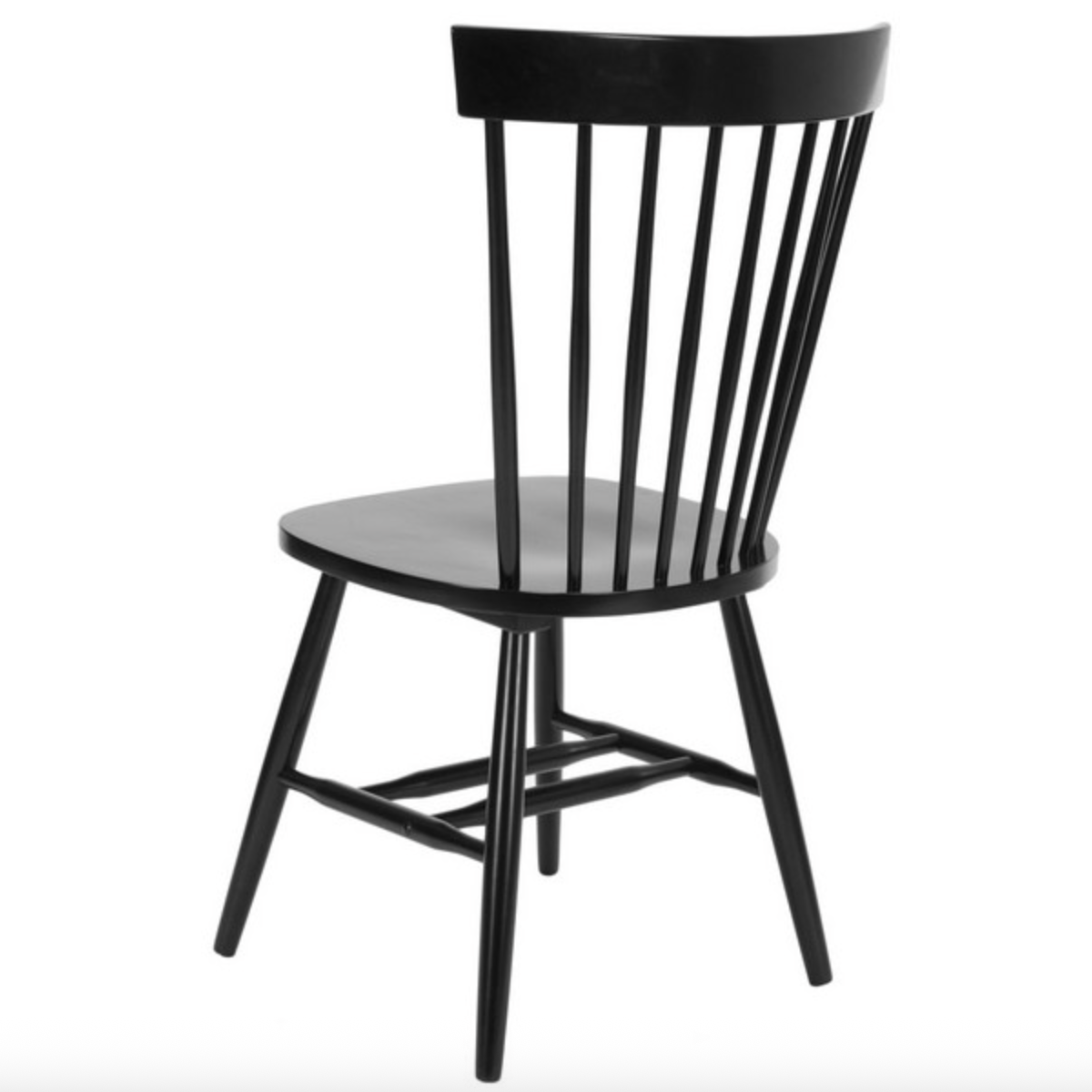 Parker 17'' Spindle Wood Dining Chair in Black (Set of 4)