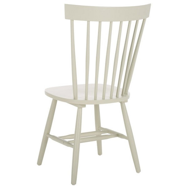 Parker Wood Dining Chair in Off-White with Spindle Back (Set of 4)