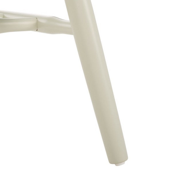 Parker Wood Dining Chair in Off-White with Spindle Back (Set of 4)