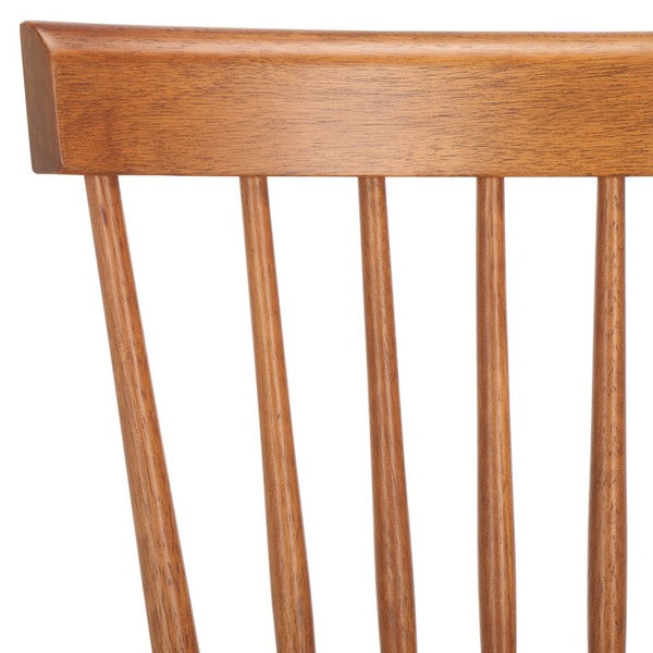 Parker Wood Spindle Back Dining Chair in Walnut (Set of 2)