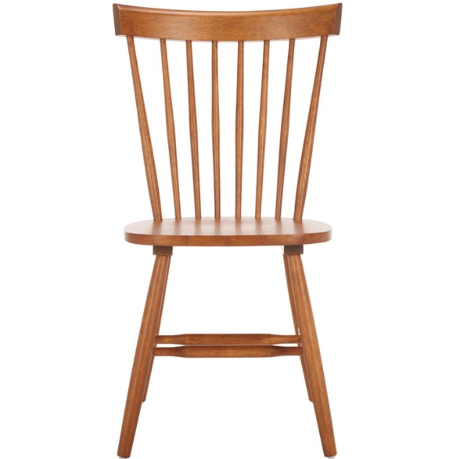 Parker Wood Spindle Back Dining Chair in Walnut (Set of 2)