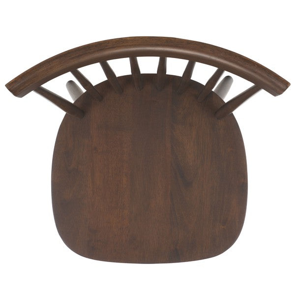 Parker Wood Spindle Back Dining Chair in Dark Walnut (Set of 2)