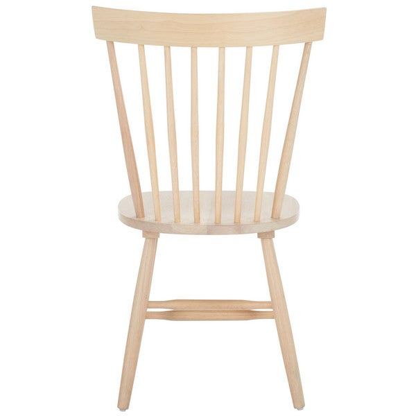 Parker Wood Spindle Back Dining Chair in Whitewashed (Set of 2)