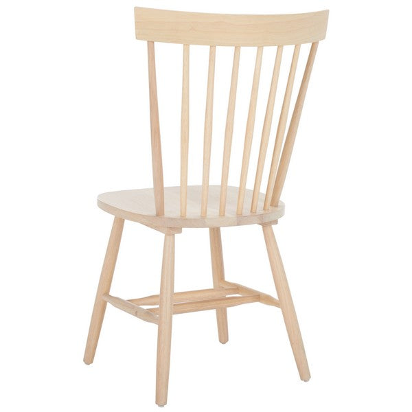 Parker Wood Spindle Back Dining Chair in Whitewashed (Set of 2)