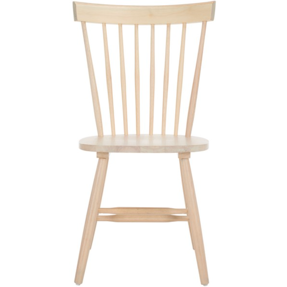Parker Wood Spindle Back Dining Chair in Whitewashed (Set of 2)