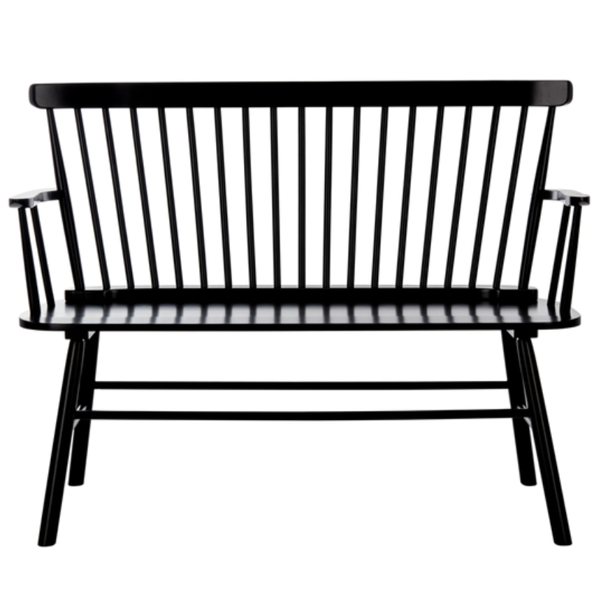 Blanchard Spindle Back Settee in Black