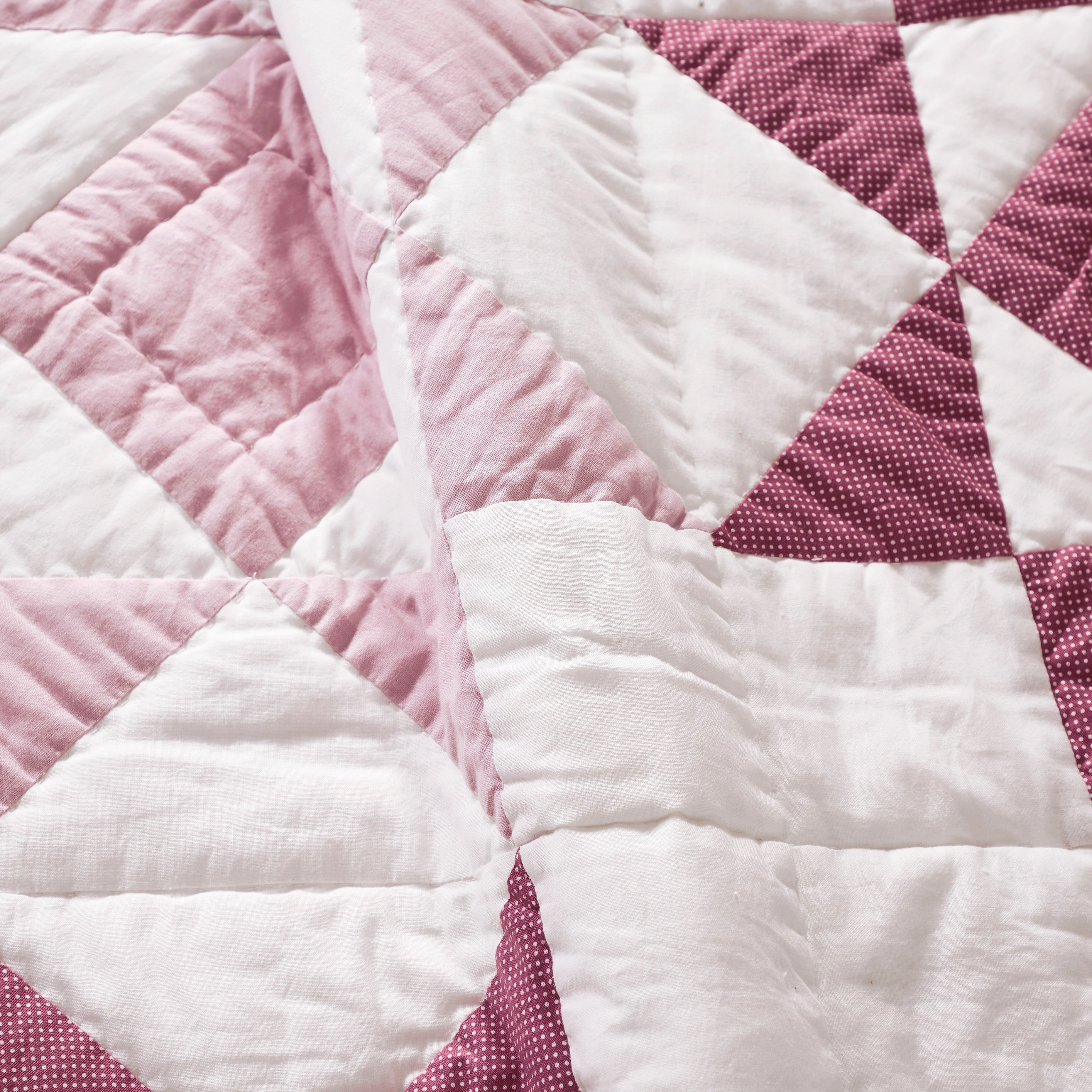 Abigail Pink Quilted Throw Blanket