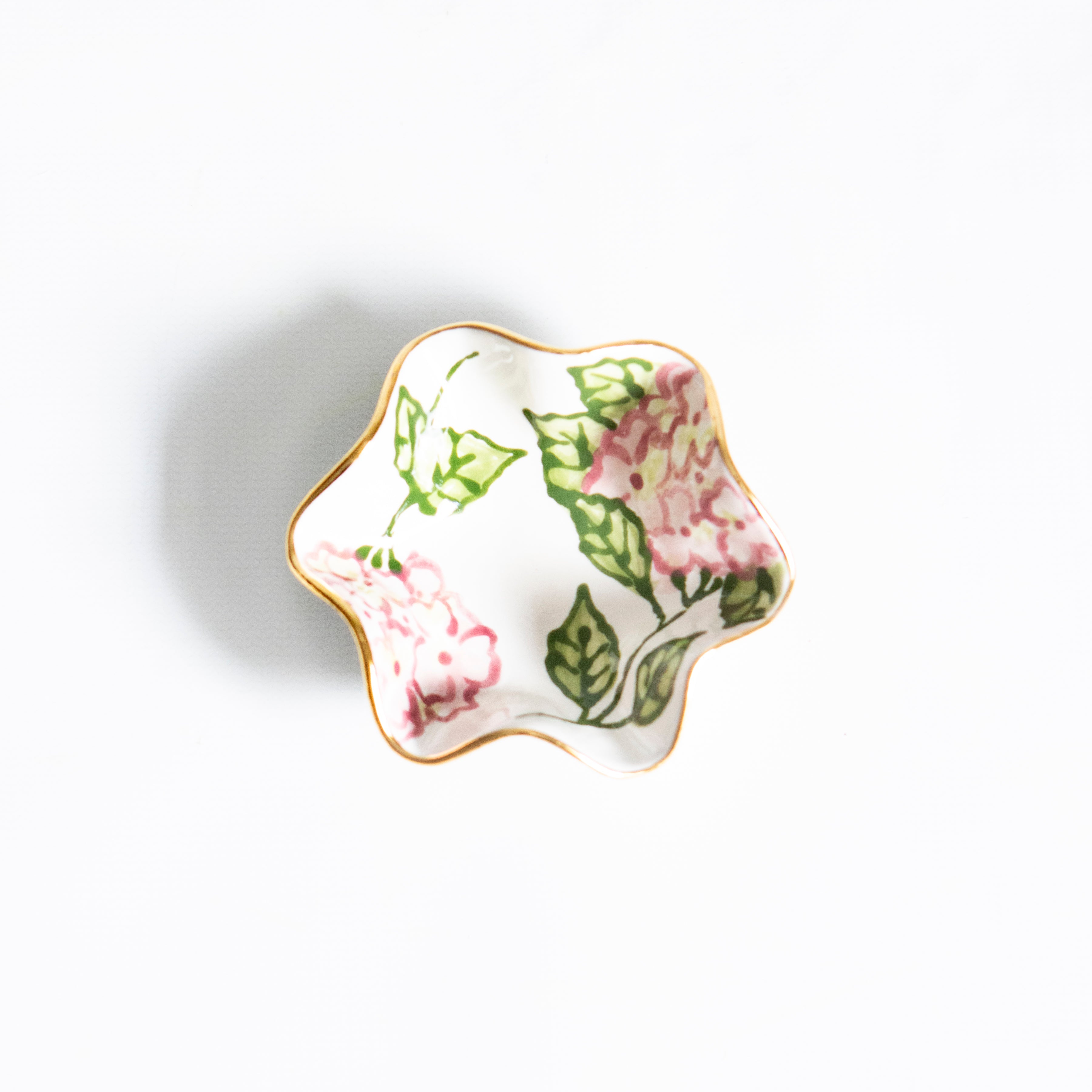 Ami Pink Hydrangea Bowl - Ring Dish