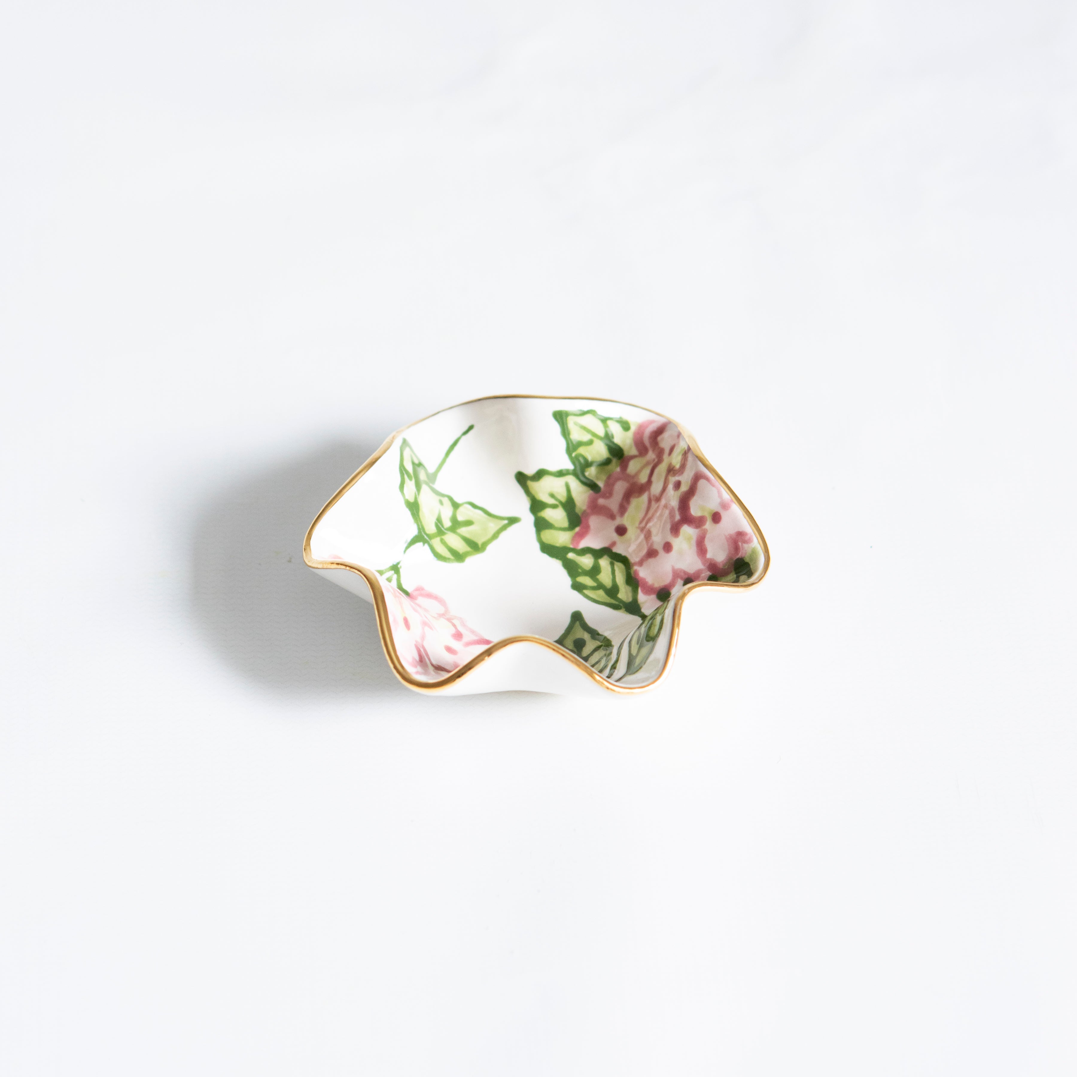 Ami Pink Hydrangea Bowl - Ring Dish
