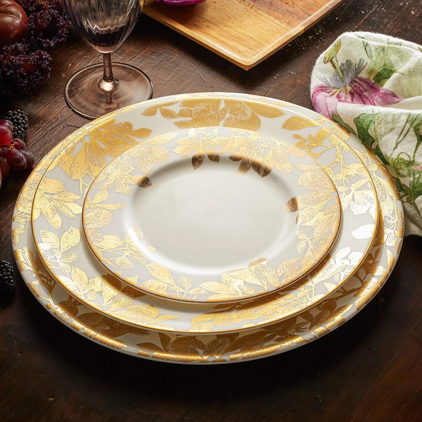 Caskata Wholesale Arbor Rimmed Charger Plate
