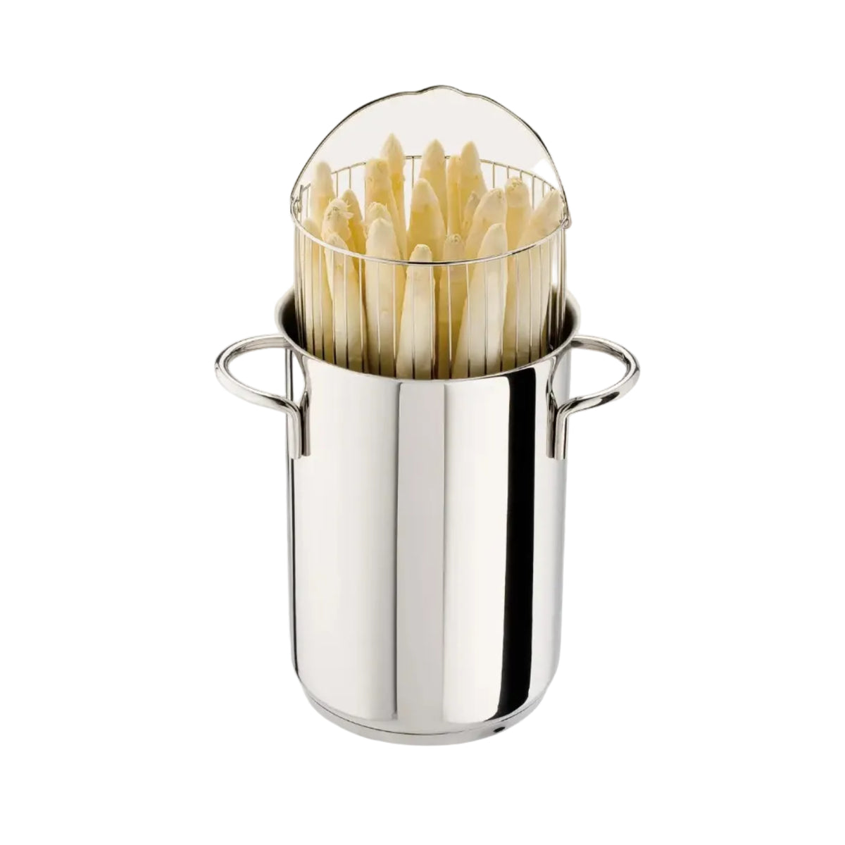 Stainless Steel Asparagus Steamer with Glass Lid by Cristel