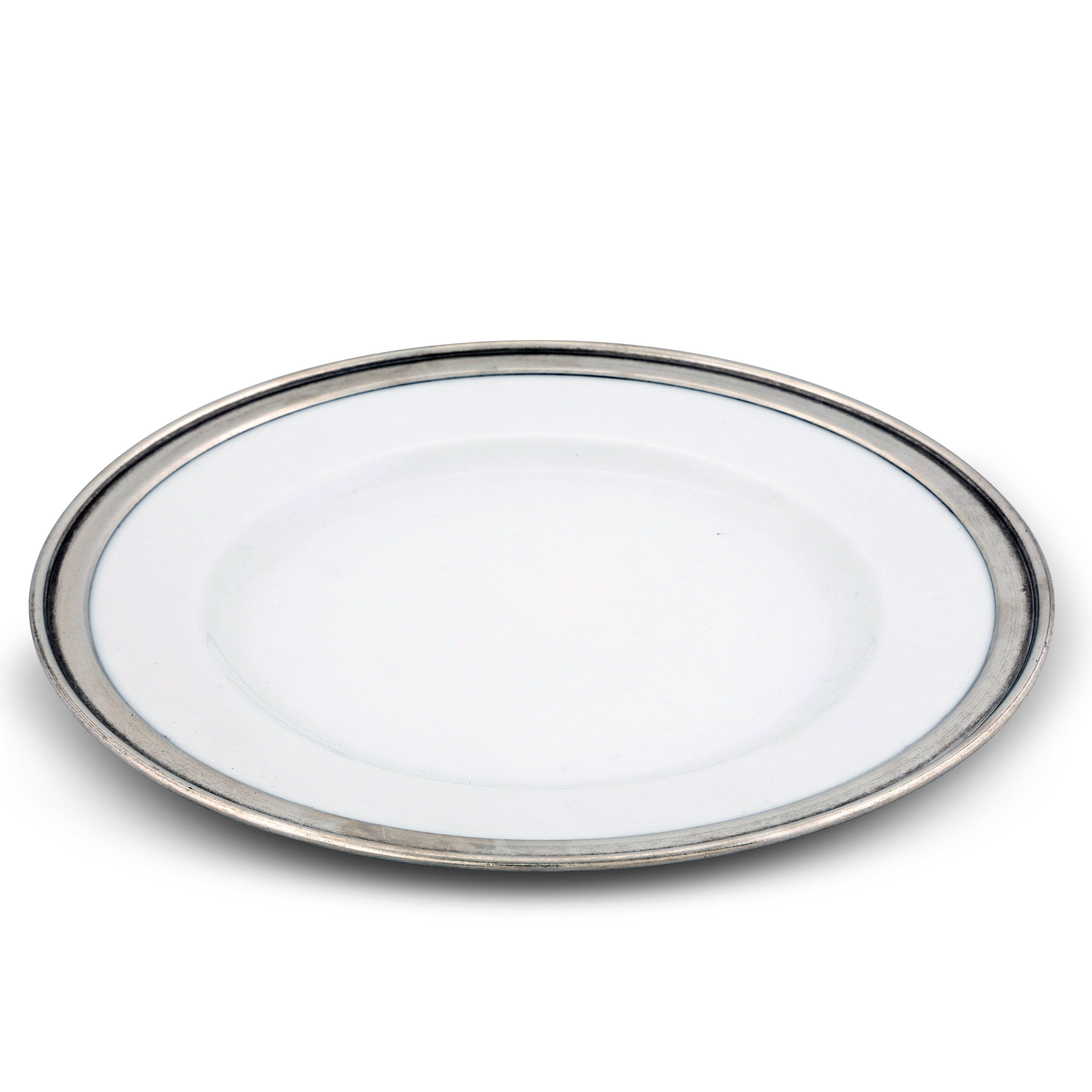 Classic Pewter Rim Dinner Plate