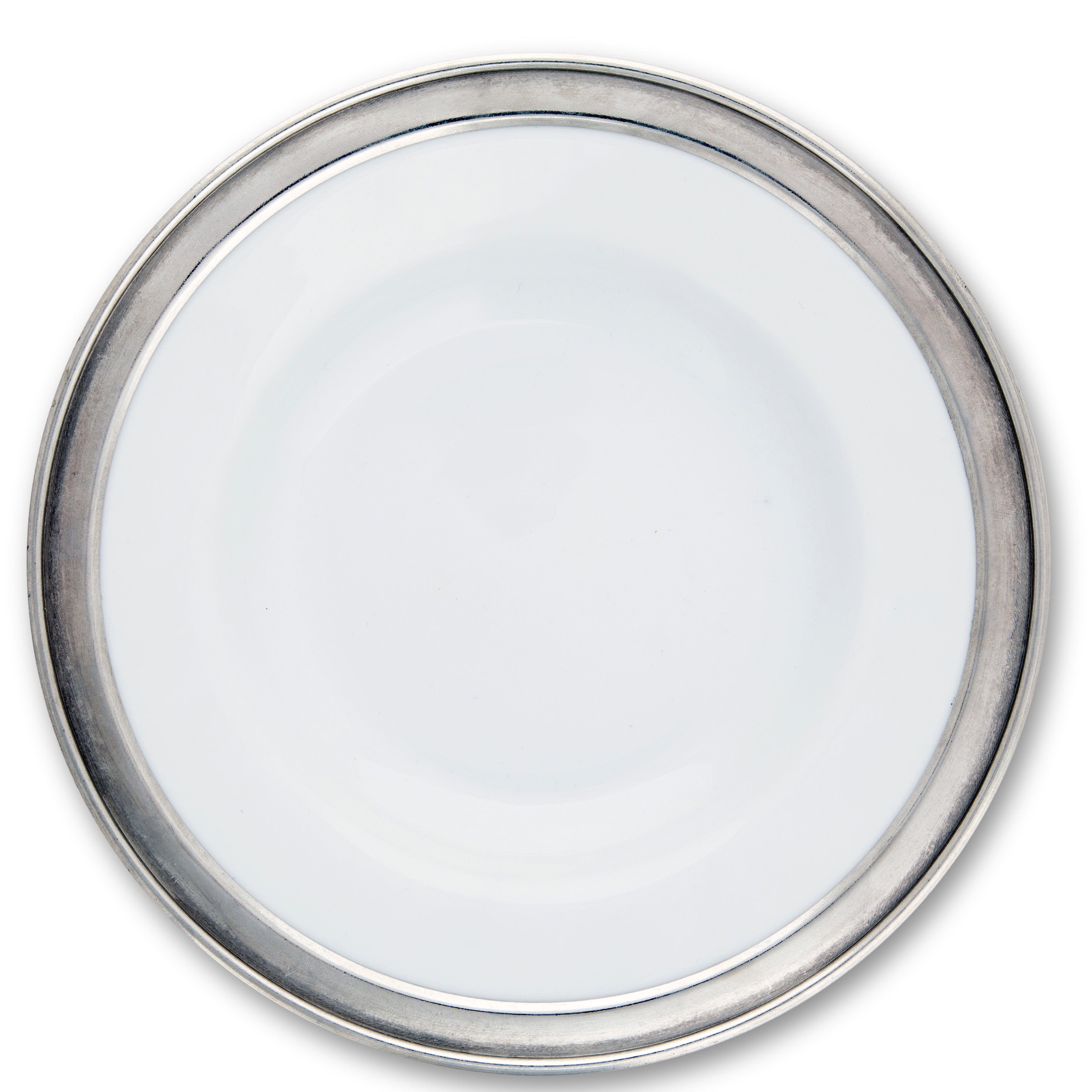 Classic Pewter Rim Dinner Plate