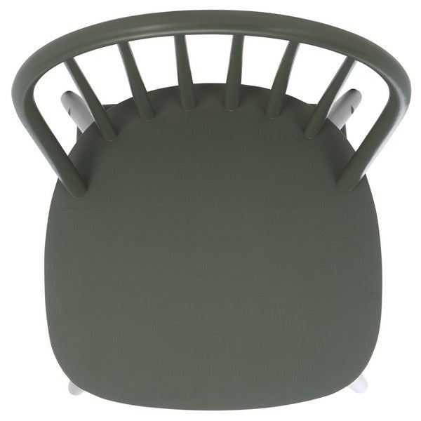 Omaha Wood Counter Stool in Dark Green