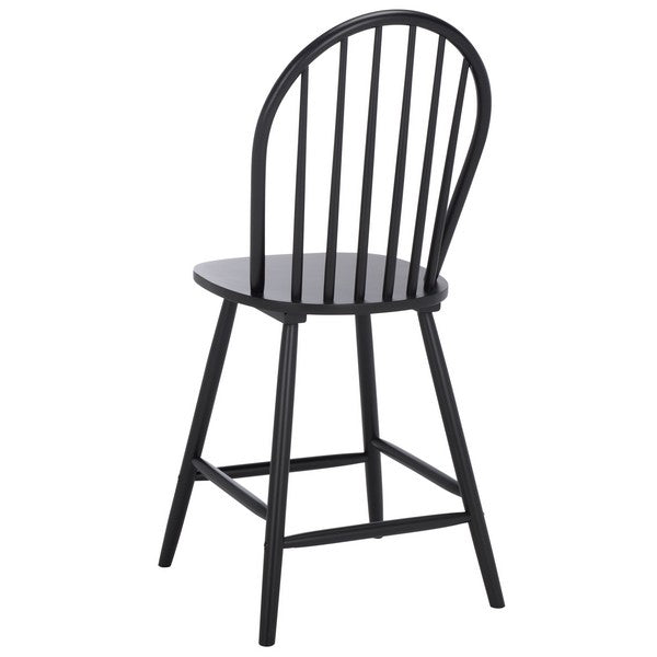 Omaha Wood Counter Stool in Black