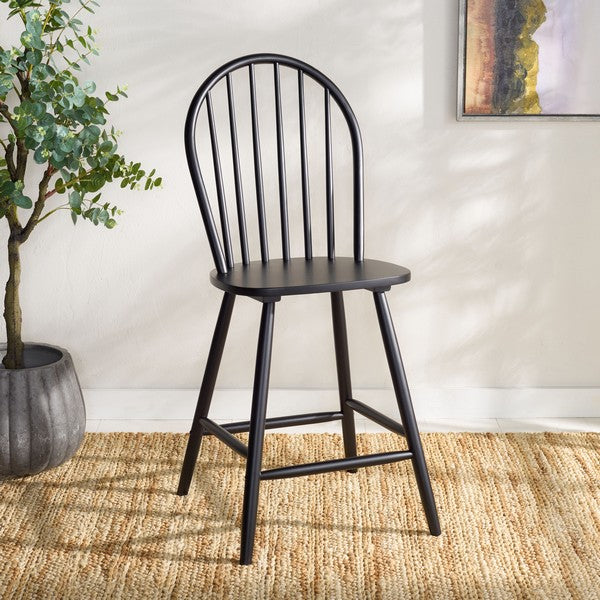 Omaha Wood Counter Stool in Black
