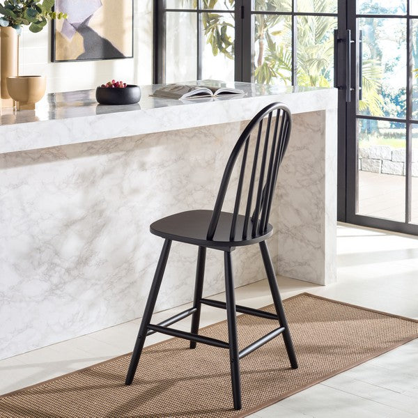 Omaha Wood Counter Stool in Black